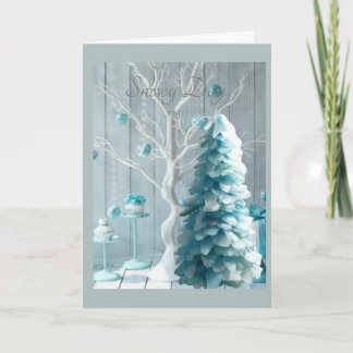 Tarjeta Deseos cálidos en un día de nieve