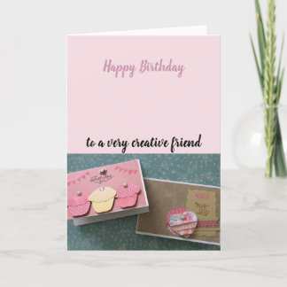 Tarjeta Deseos creativos del cumpleaños del amigo