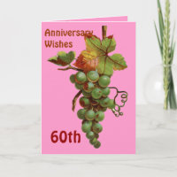 Deseos de aniversario 60, personalizable