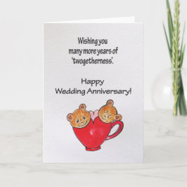 Tarjeta deseos de aniversario boda