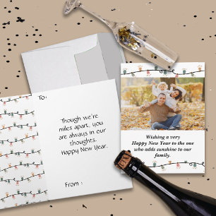 Tarjeta Deseos de Año Nuevo Foto Familiar Personalizada