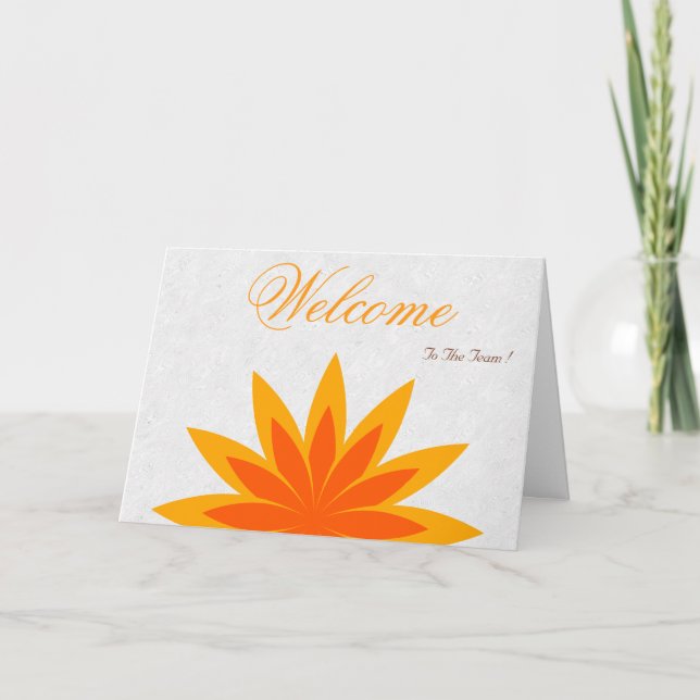Tarjeta Deseos de bienvenida de Lotus dorado amarillo míni (Anverso)