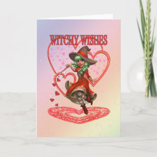 Tarjeta Deseos de Bruja, Diseño de Fantasía..