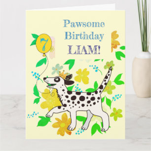 Tarjeta Deseos de cumpleaños dalmata padrísimo