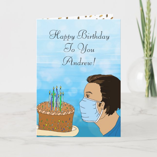 Tarjeta Deseos de cumpleaños de Coronavirus (Anverso)