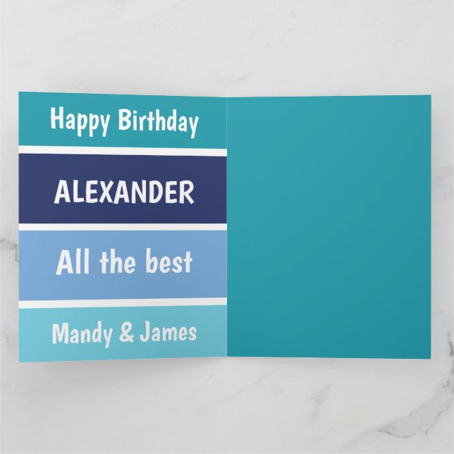 Tarjeta Deseos de cumpleaños de Guay (Interior)