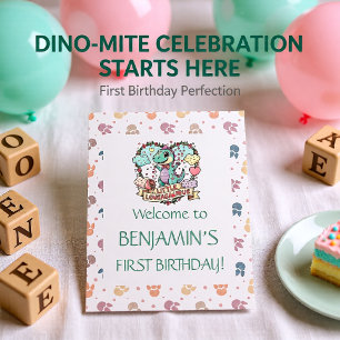 Tarjeta Deseos de cumpleaños de Little Dino