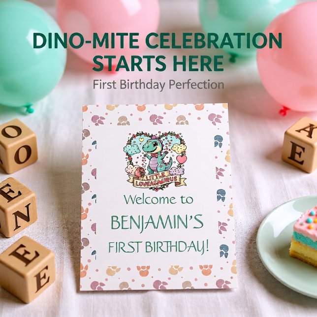 Tarjeta Deseos de cumpleaños de Little Dino (Subido por el creador)