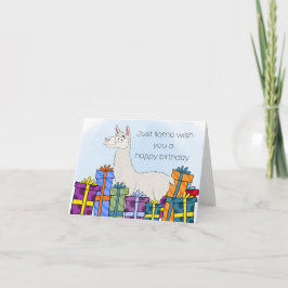 Tarjeta Deseos de cumpleaños de Llama