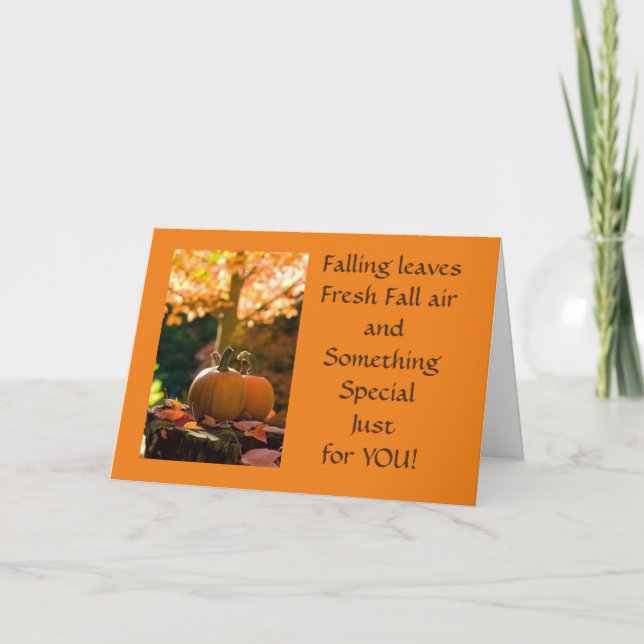 TARJETA ***DESEOS DE CUMPLEAÑOS DE OTOÑO*** (Anverso)