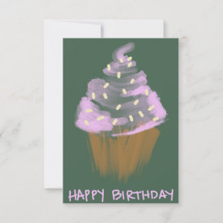 Tarjeta Deseos de cumpleaños de torta