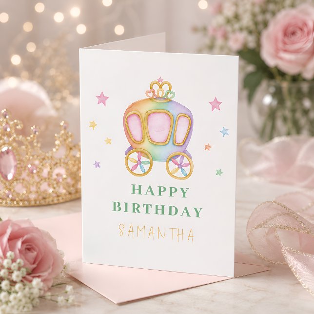 Tarjeta Deseos de Cumpleaños del Carruaje de la Princesa A (Subido por el creador)