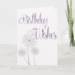 Tarjeta Deseos de Cumpleaños Diente de León