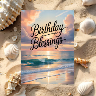 Tarjeta Deseos de Cumpleaños en la Costa Soleada