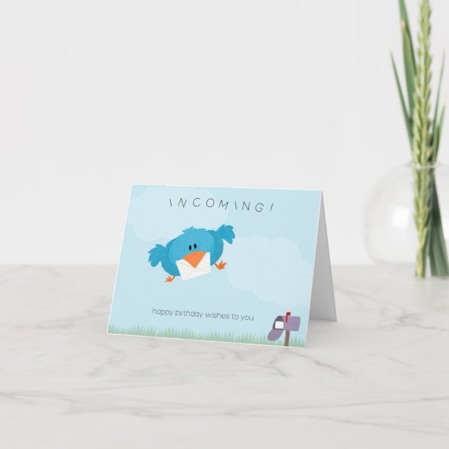 Tarjeta Deseos de cumpleaños entrantes (Anverso)