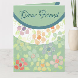 Tarjeta Deseos de cumpleaños floridos