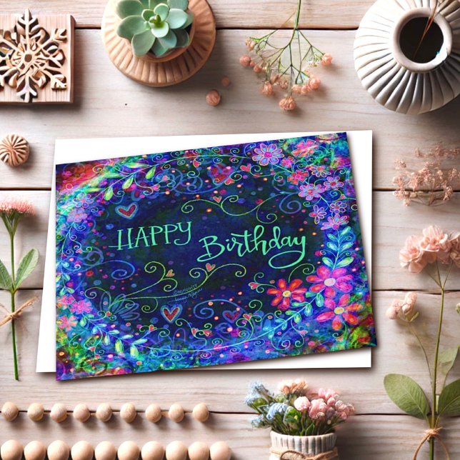 Tarjeta Deseos de Cumpleaños Inespiritividad Floral de la  (Subido por el creador)