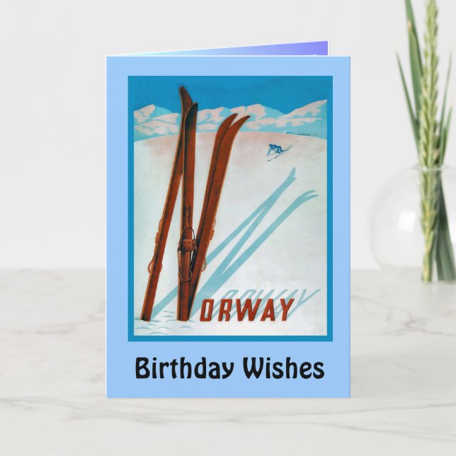 Tarjeta Deseos de cumpleaños, Noruega (Anverso)