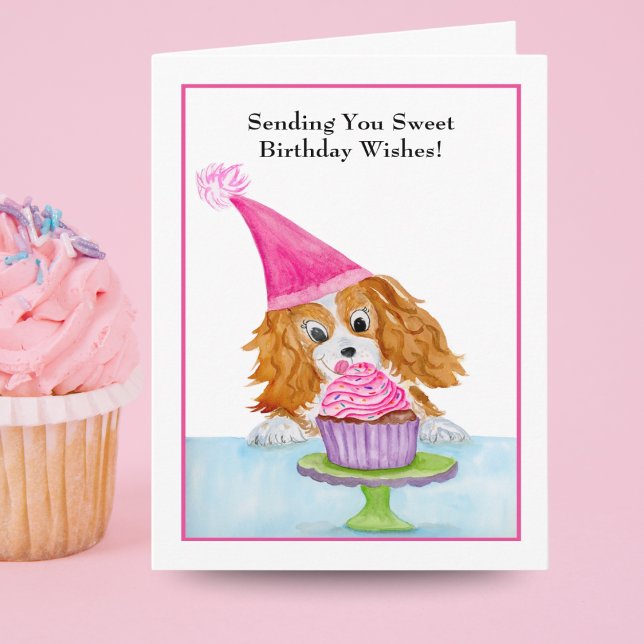 Tarjeta Deseos de cumpleaños para Cavalier King Charles Sp (Subido por el creador)