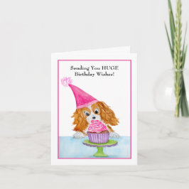 Tarjeta Deseos de cumpleaños para Cavalier King Charles Sp