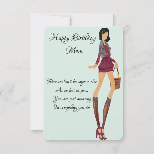 Tarjeta Deseos de cumpleaños para mamá (Anverso)