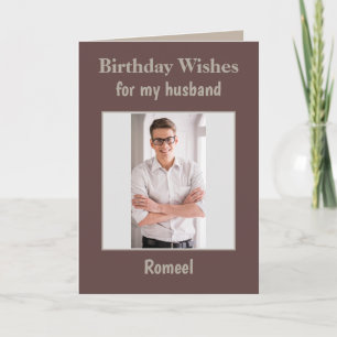 Tarjeta Deseos de cumpleaños para mi marido