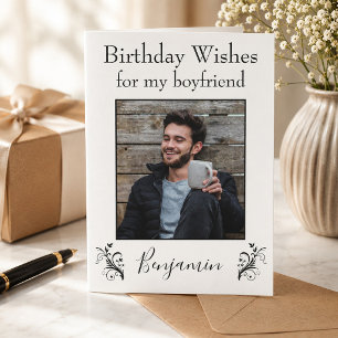 Tarjeta Deseos de cumpleaños para mi novio