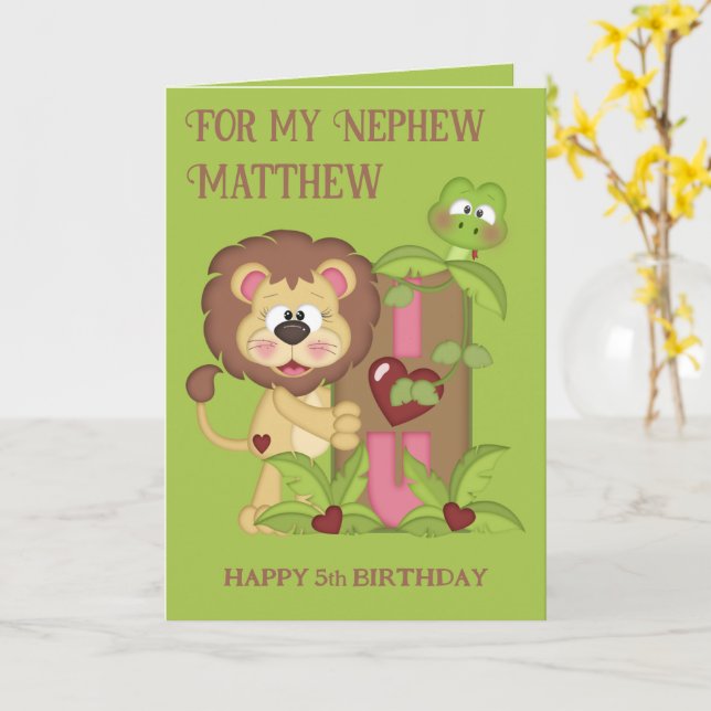 Tarjeta Deseos de Cumpleaños para un Sobrino Lindo como un (flor amarilla)