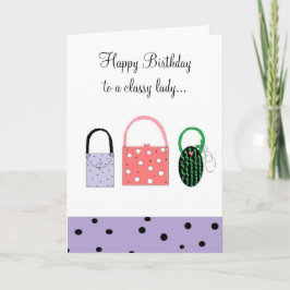 Tarjeta Deseos de Cumpleaños para una Dama Elegante