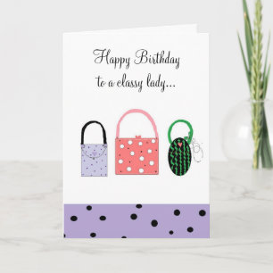 Tarjeta Deseos de Cumpleaños para una Dama Elegante