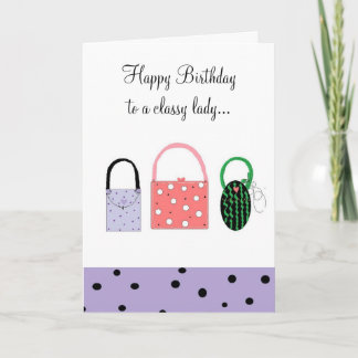 Tarjeta Deseos de Cumpleaños para una Dama Elegante