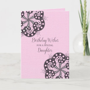 Tarjeta Deseos de cumpleaños para una hija especial