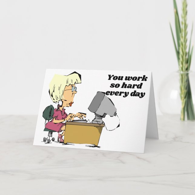 TARJETA **DESEOS DE CUMPLEAÑOS PARA UNA MUJER TRABAJADORA  (Anverso)