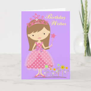 Tarjeta Deseos de cumpleaños para una princesa (tarjeta)