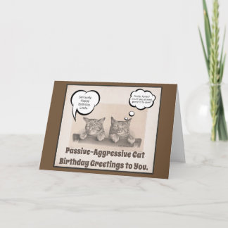 Tarjeta Deseos de cumpleaños pasivos y agresivos