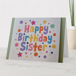 Tarjeta Deseos de cumpleaños personalizados para tu herman