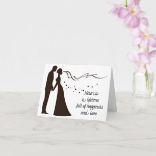 TARJETA DESEOS DE FELICIDAD/AMOR EL DÍA DE LA BODA