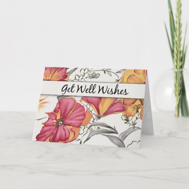 Tarjeta Deseos De Flores (Anverso)