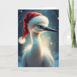Tarjeta Deseos de invierno en plumas