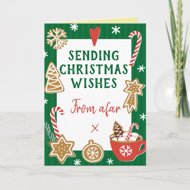 Tarjeta Deseos de los navidades desde lejos (Anverso)