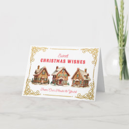 Tarjeta Deseos de los Navidades dulces | Gingerbread House