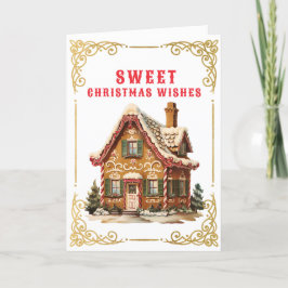 Tarjeta Deseos de los Navidades dulces | Gingerbread House