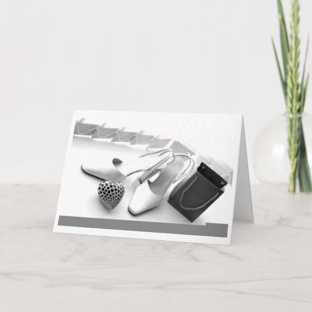 TARJETA DESEOS DE "MODA NOCTURNA" PARA MUJERES (Anverso)