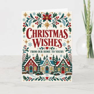 Tarjeta Deseos de Navidad de Nuestro Hogar al Tuyo Arte Fo