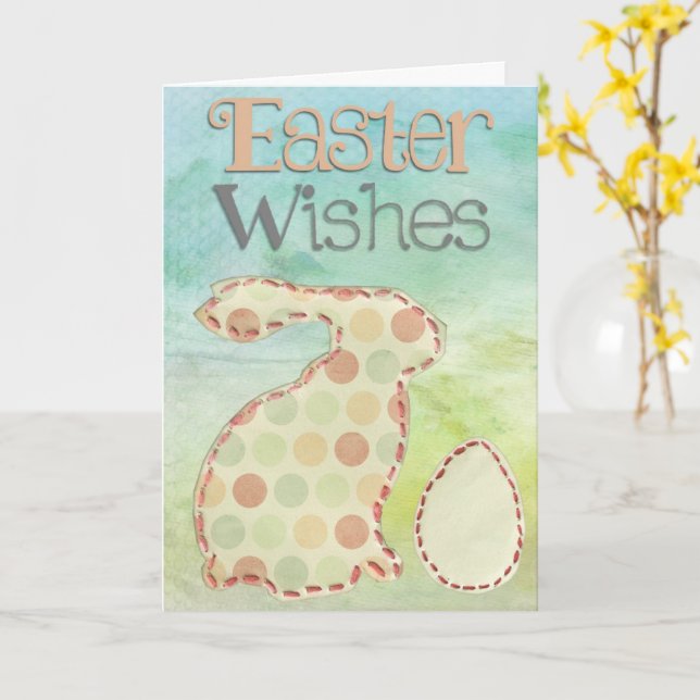 Tarjeta Deseos de Pascua (flor amarilla)