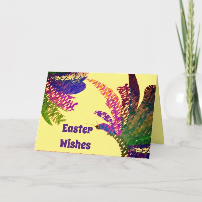 Tarjeta Deseos de Pascua Felices Pascua (Anverso)