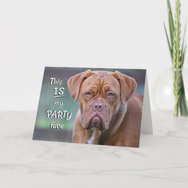 Tarjeta Deseos de perro divertidos añaden nombre y edad pa (Anverso)