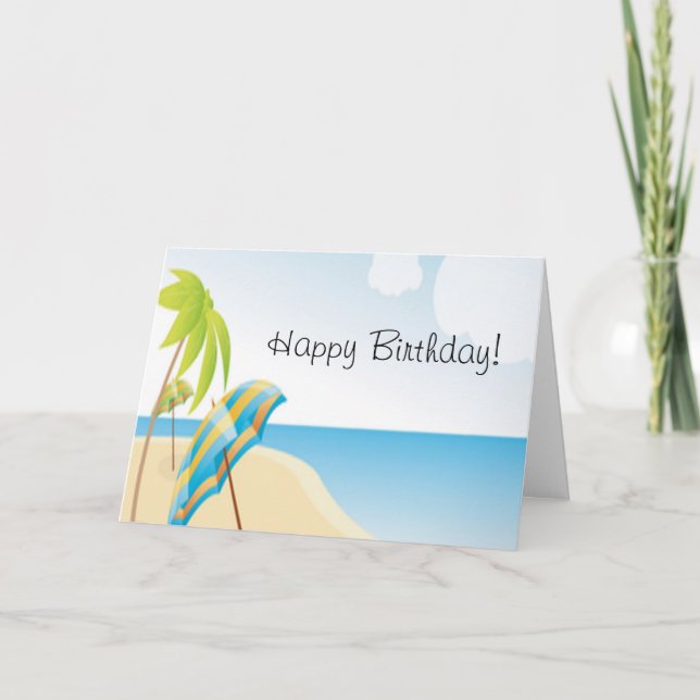 Tarjeta Deseos de playa (Anverso)
