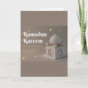 Tarjeta Deseos de Ramadan con elegante caligrafía árabe
