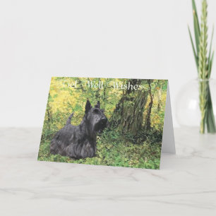 Tarjeta Deseos de recuperación para el Terrier Escocés